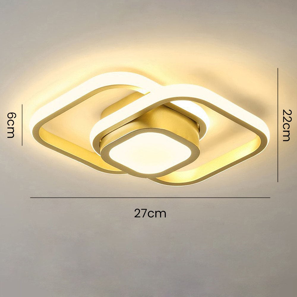 ミニマリストダブルリングLEDシーリングランプ