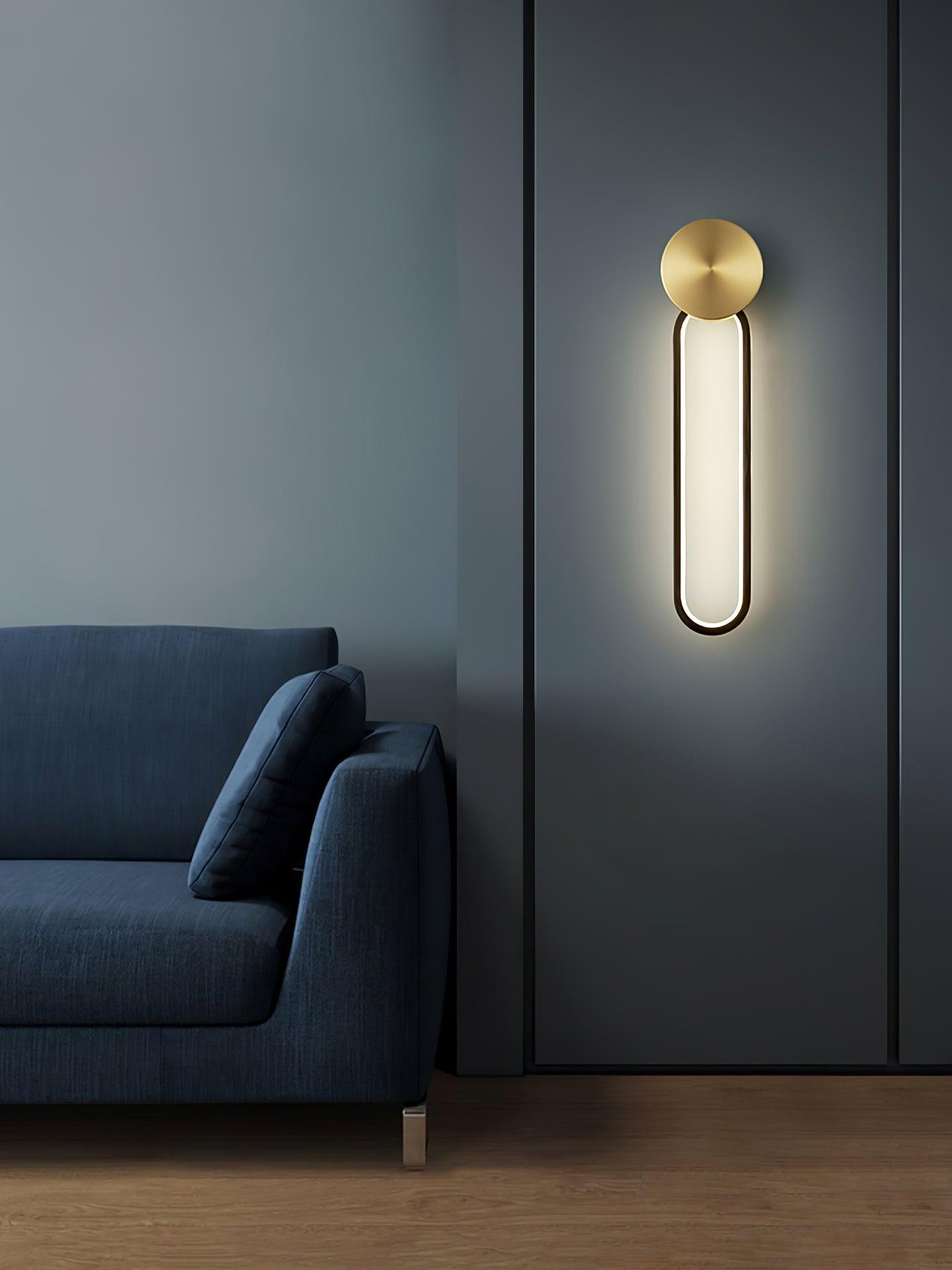 シンプルな楕円形の壁取り付け用燭台