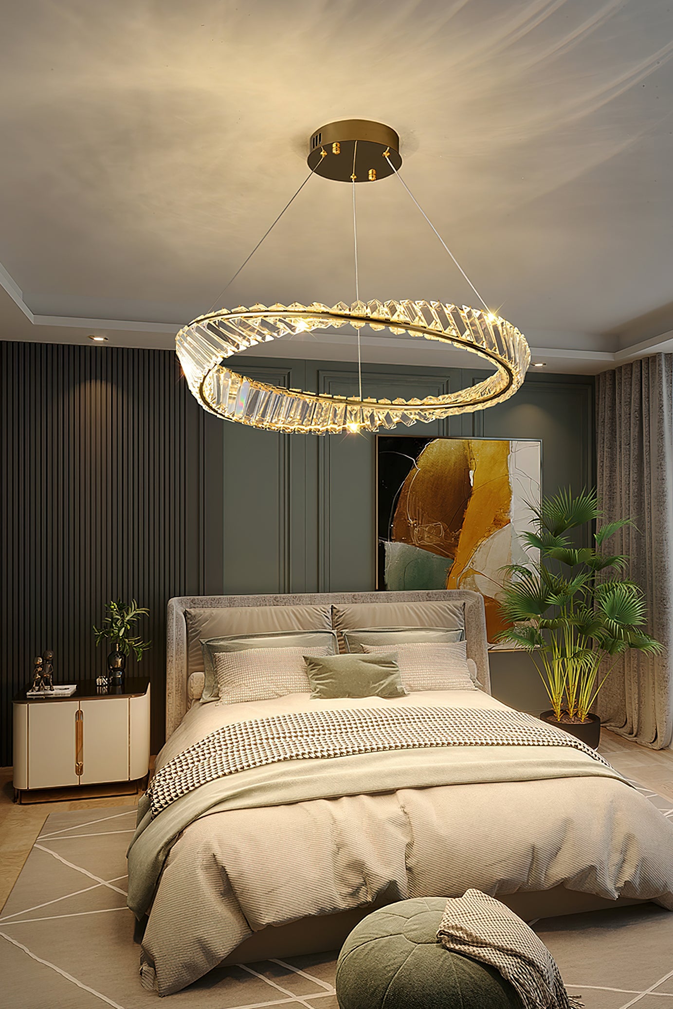 Ous クリスタル リング シャンデリア