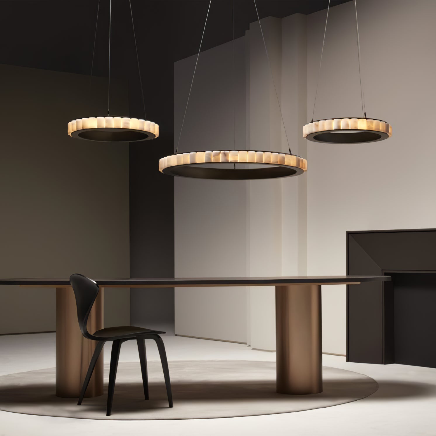 アバロンアラバスターシャンデリア