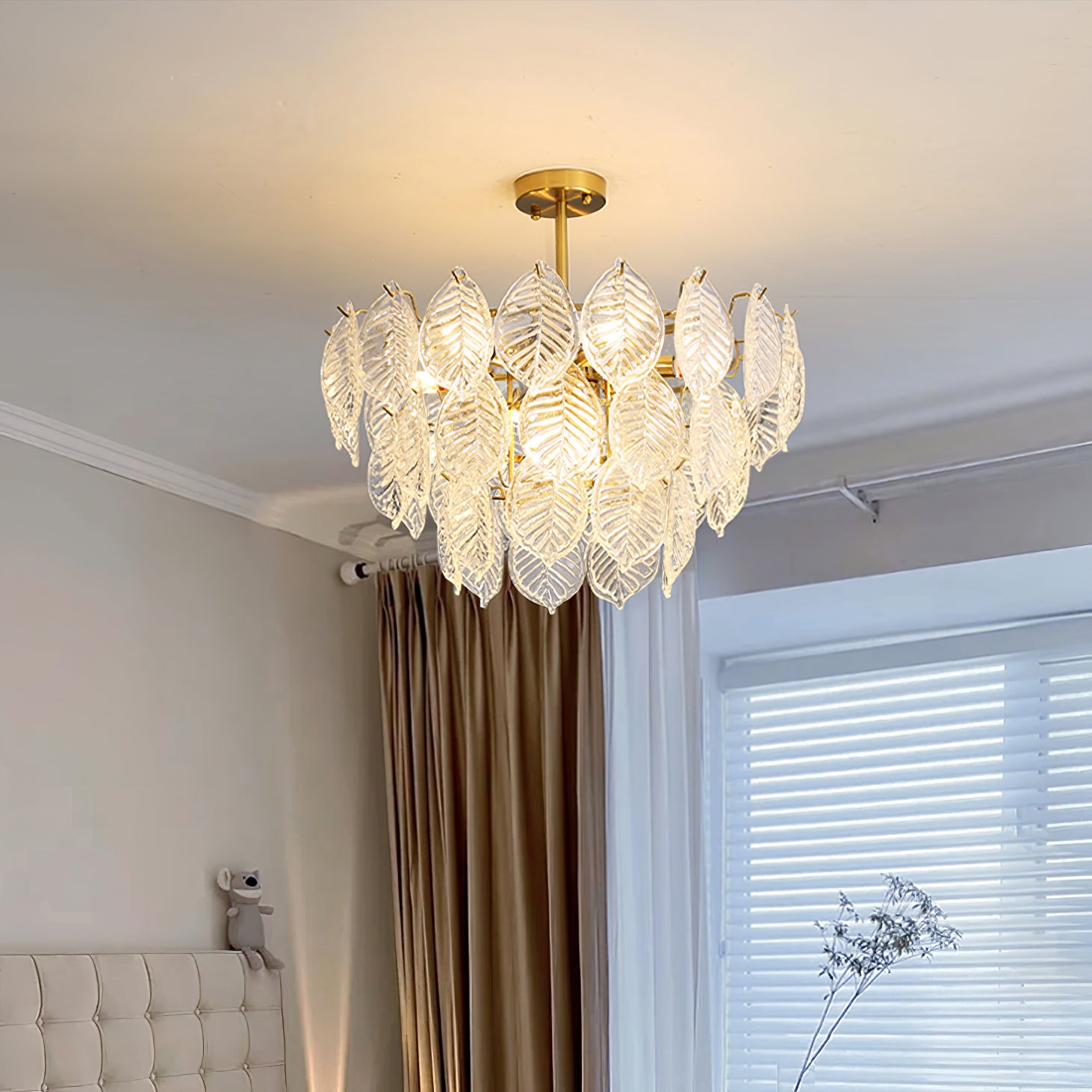 Leaf Glass Chandelier
