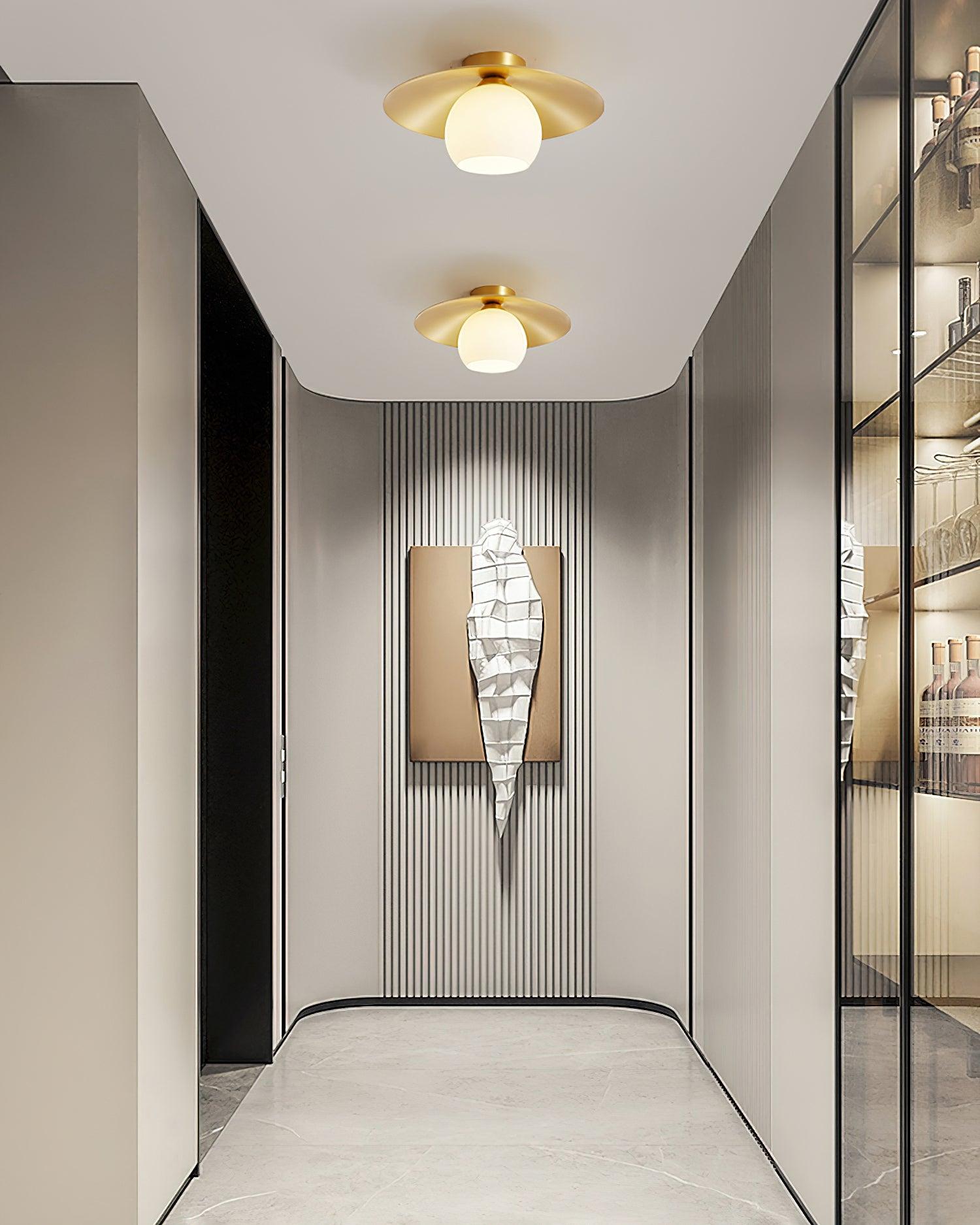 真鍮キャップシーリングランプ