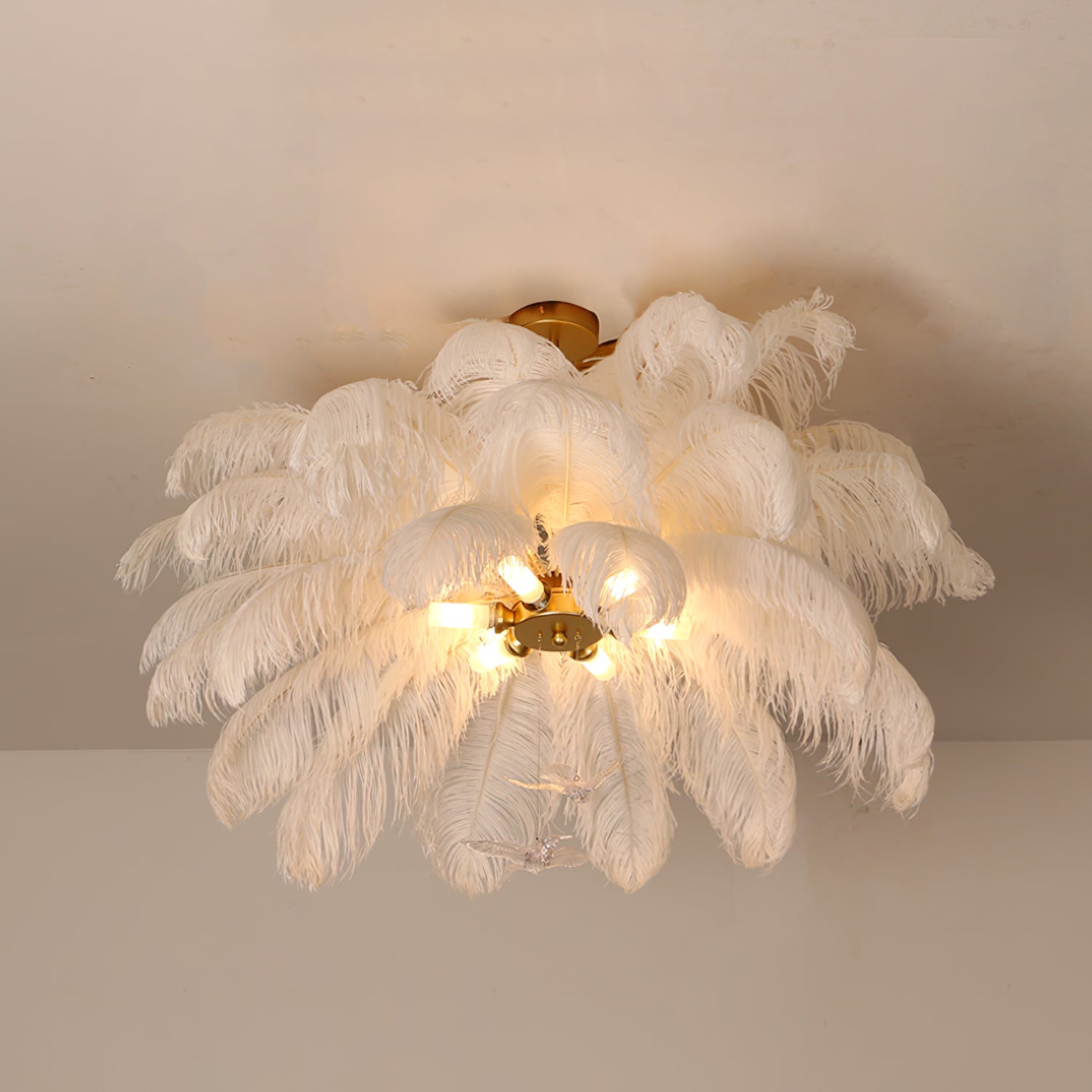 Ostrich Feather Chandelier