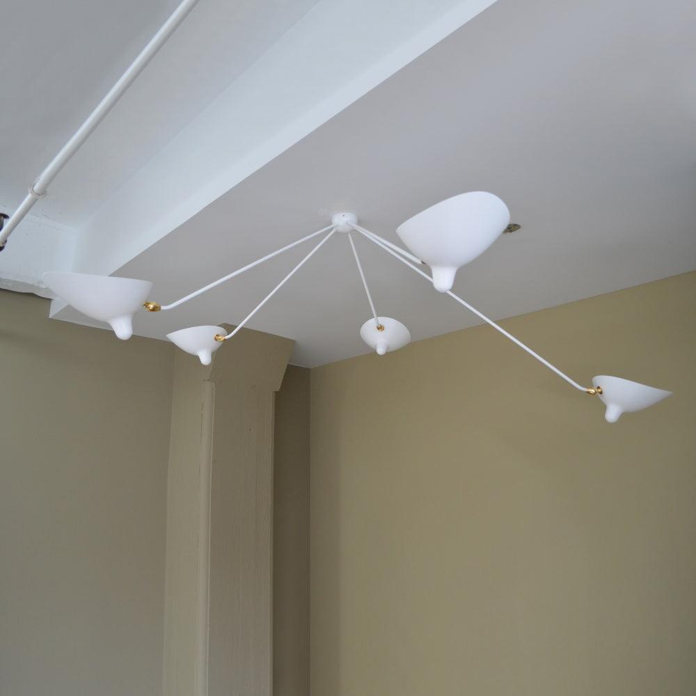 Leaning Serge Mouille Ceiling Lamp B