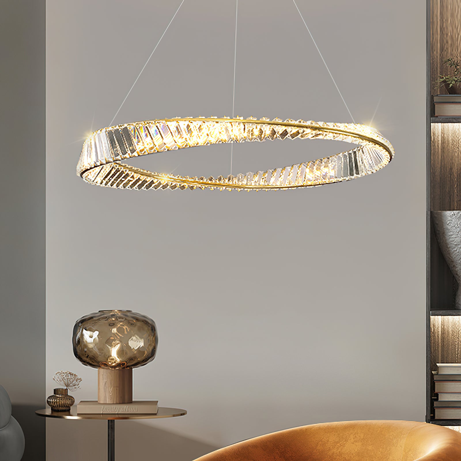 Ous クリスタル リング シャンデリア