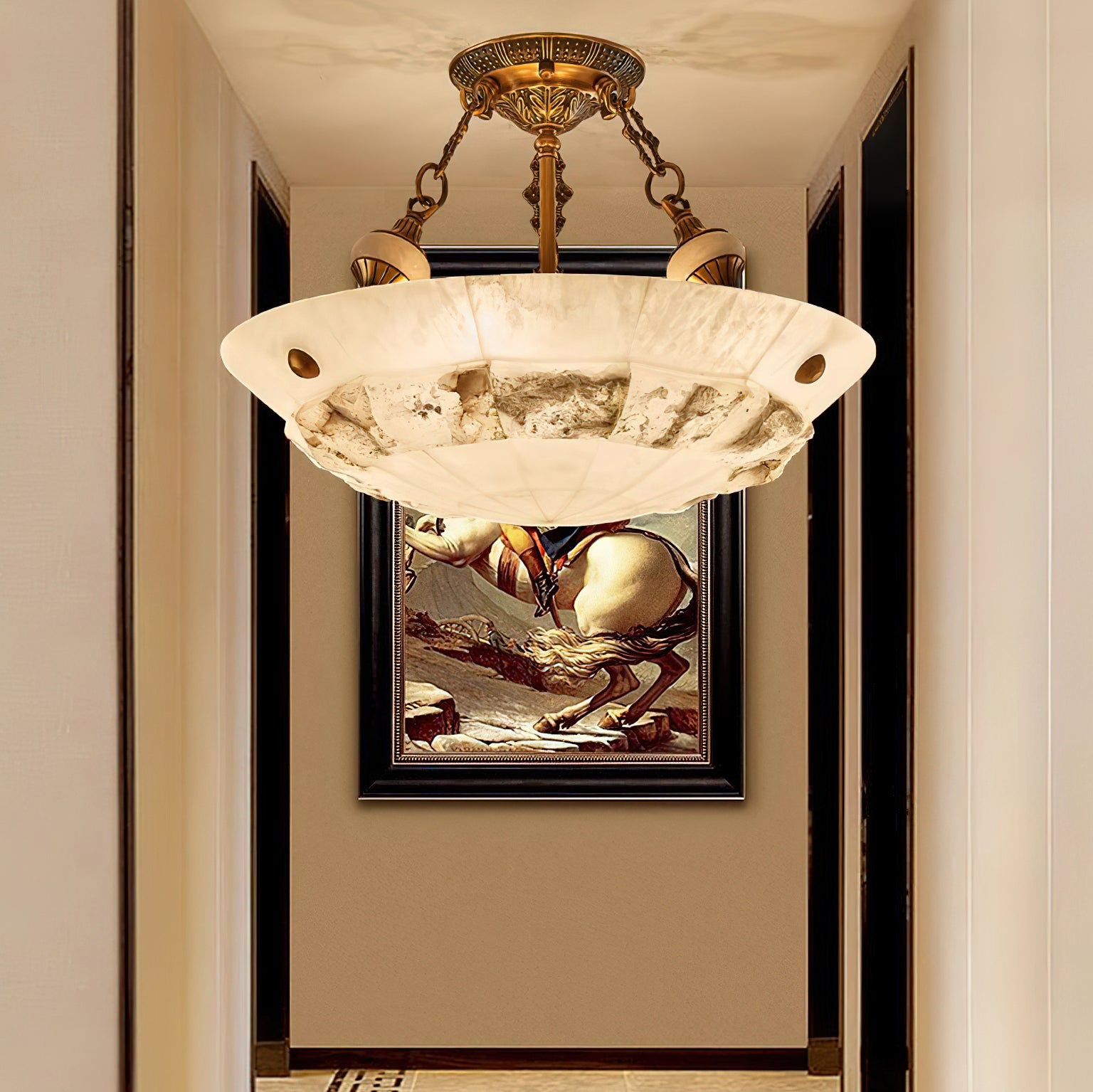 パッチワークボウル天井ランプ