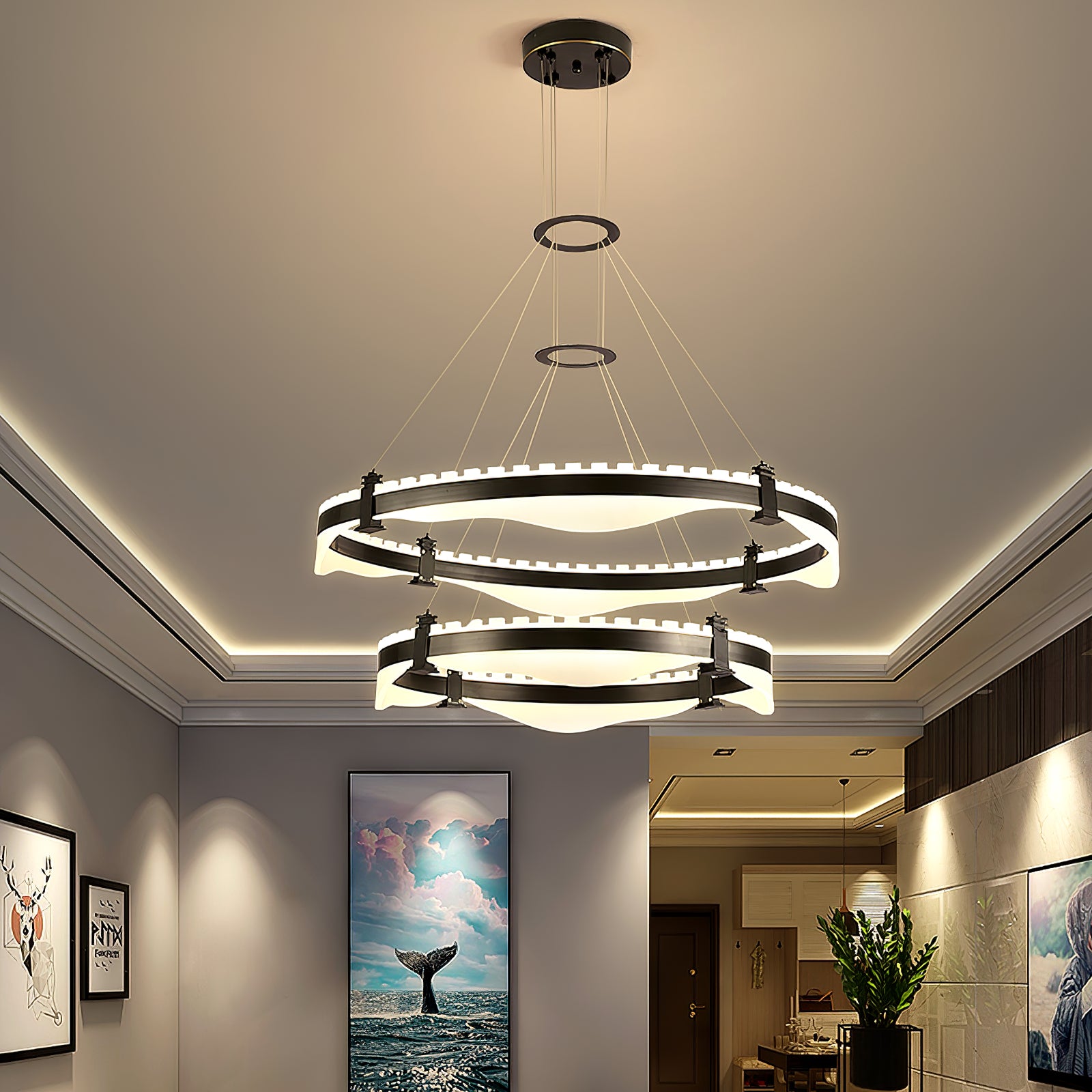 Ring Metallic Chandelier