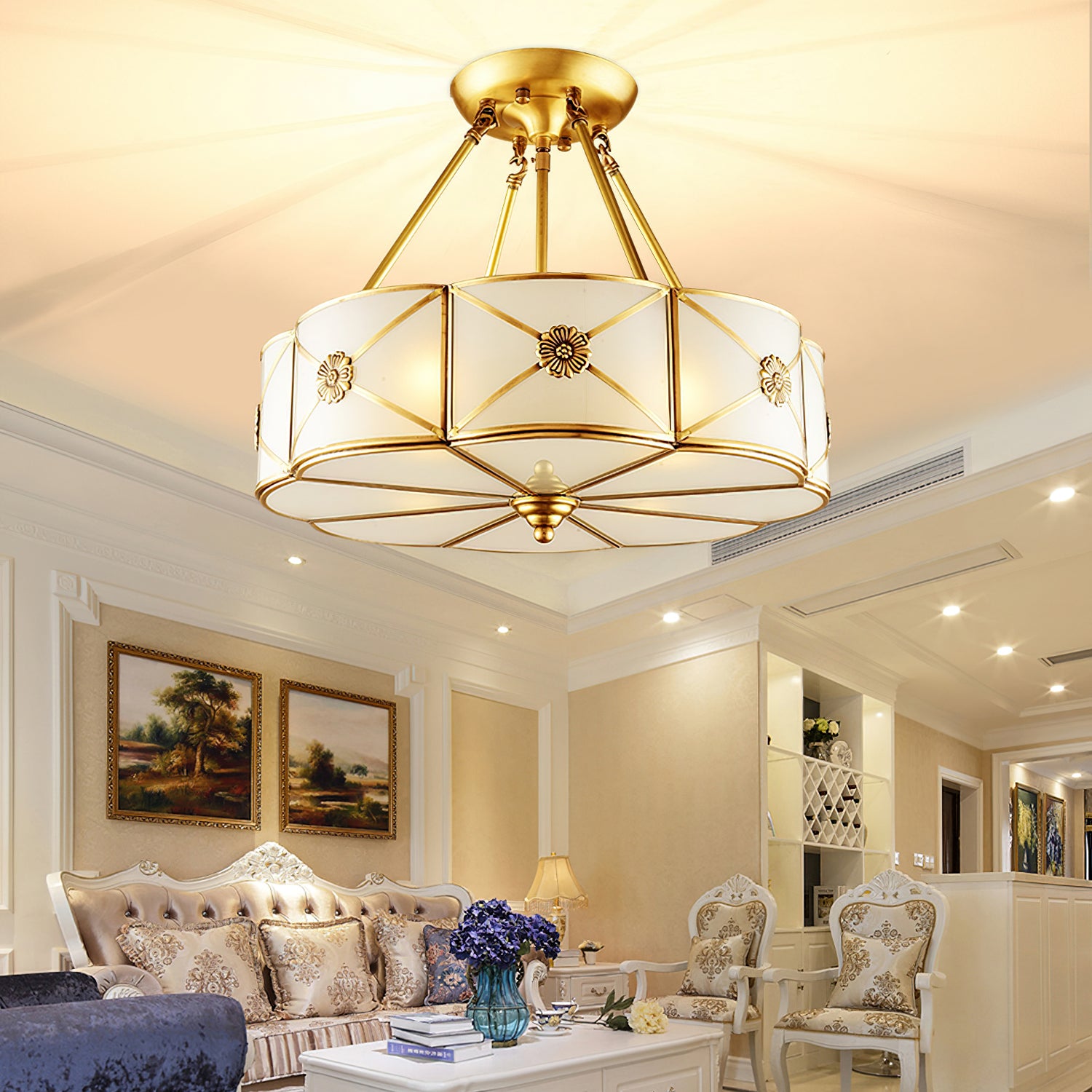 Lumalin Glass Ceiling Light