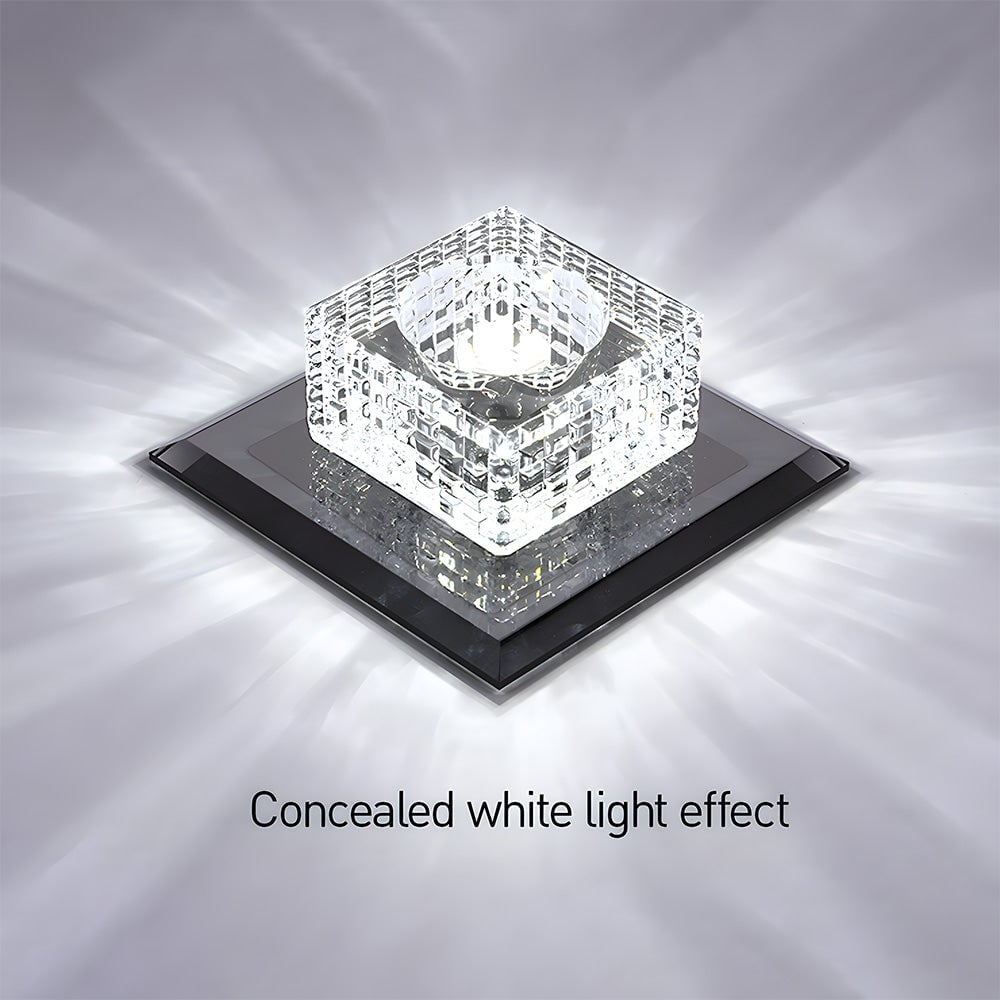 ミニマリストクリスタルブラックLED廊下天井照明