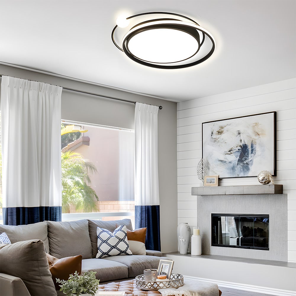 リビングルームに最適なモダンデザインのプラネットLEDシーリングライト