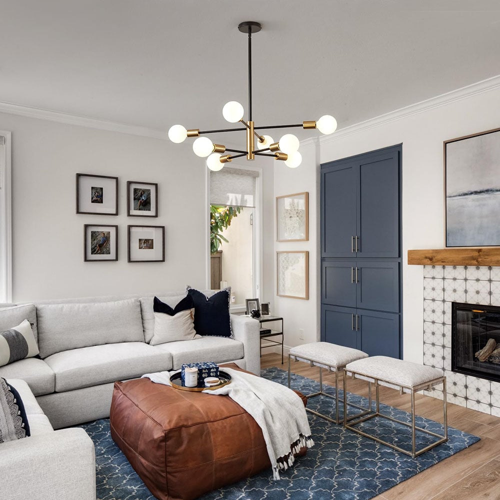 リビングルームに最適なシンプルでエレガントなシーリングライト