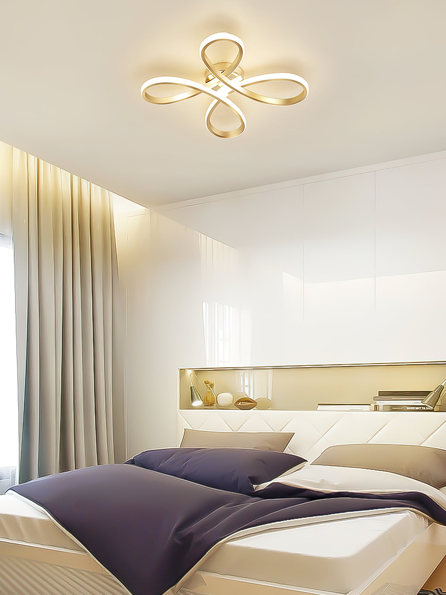 四つ葉のクローバーシリコンシーリングランプ