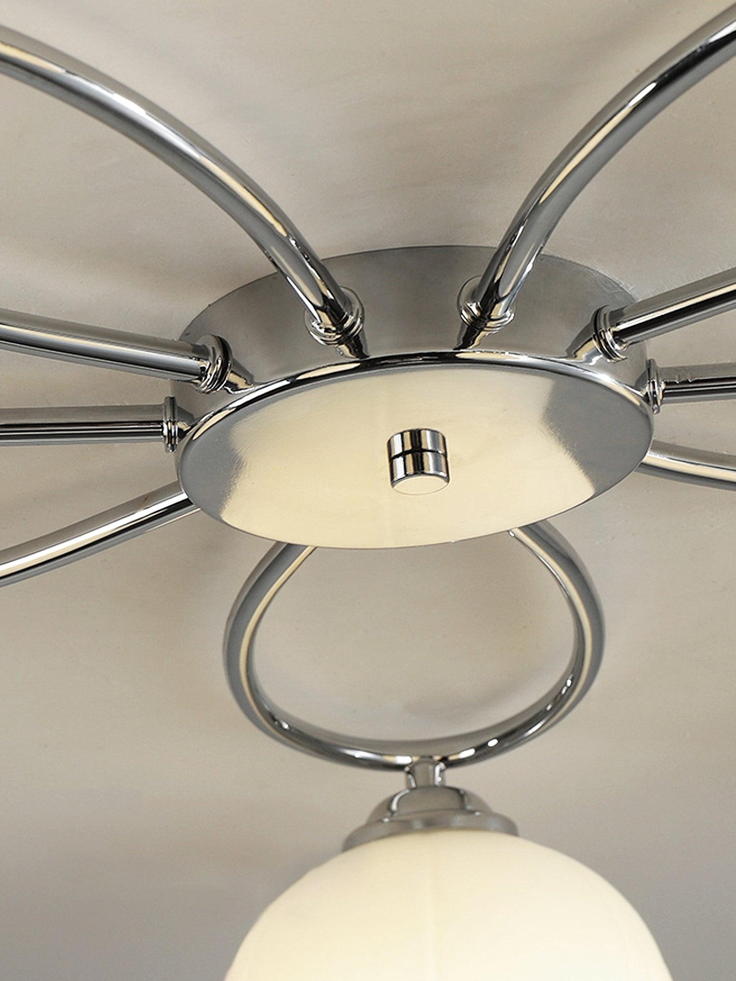 花柄ガラスシーリングランプ