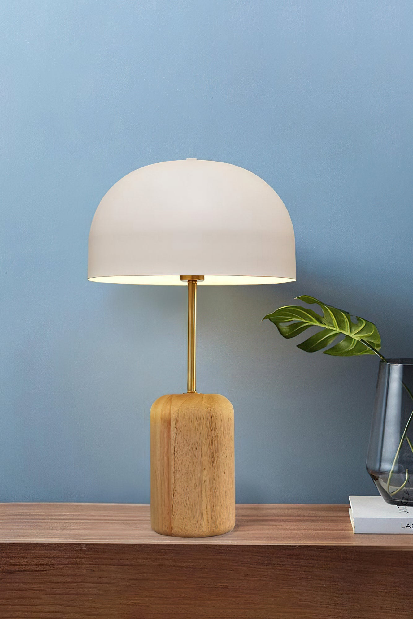 ウッドマッシュルームテーブルランプ