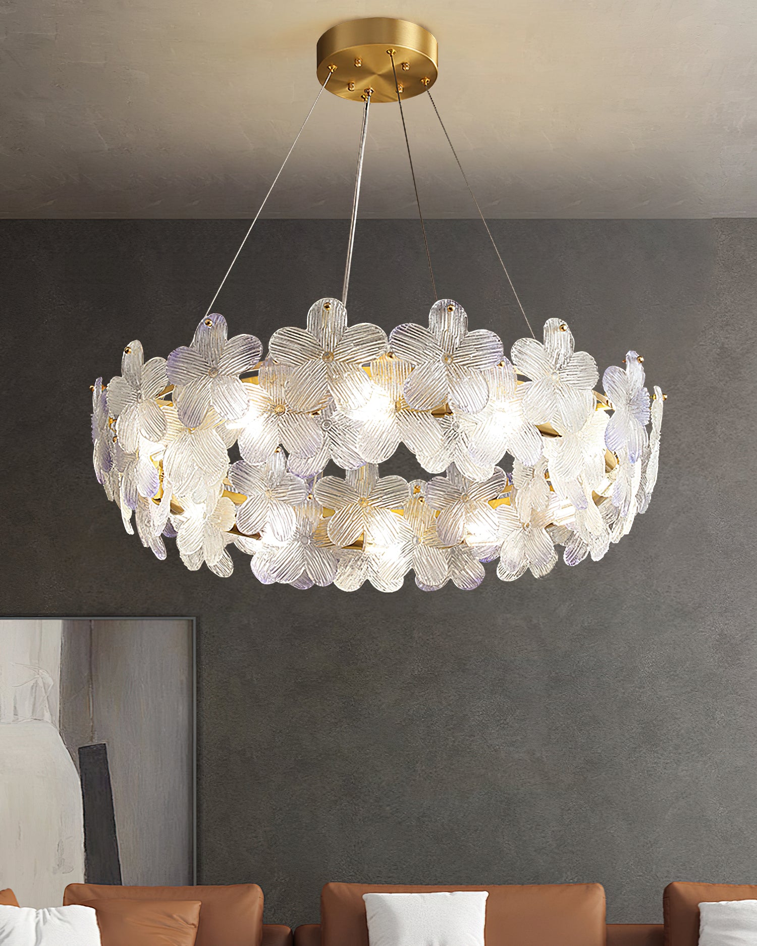Charlotte Glass Flower Chandelier