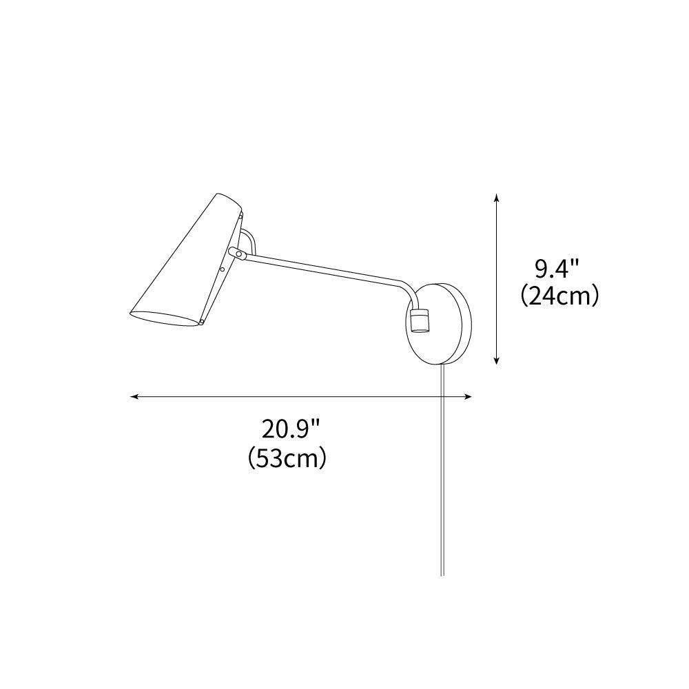 Birdy プラグインウォールランプ 20.9インチ