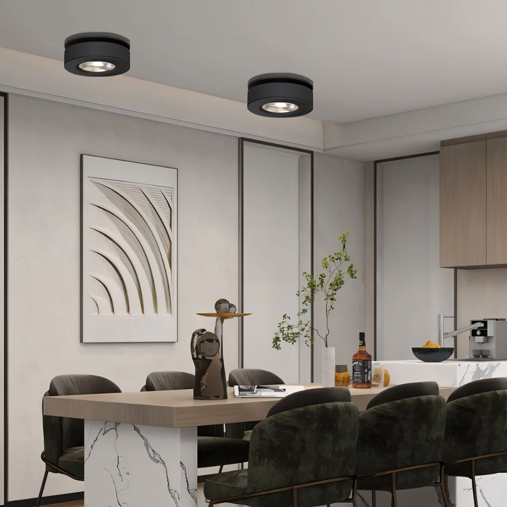 360°回転調整可能な円形アルミLED天井ダウンライト（廊下用）