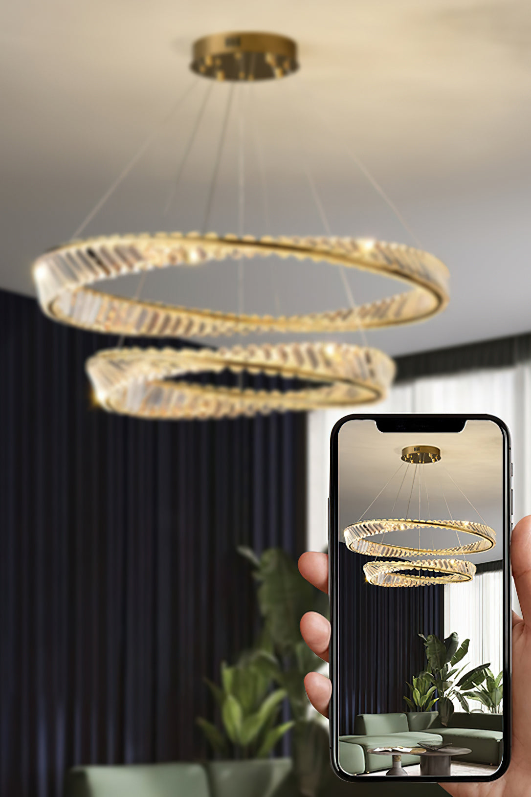 Ous クリスタル リング シャンデリア