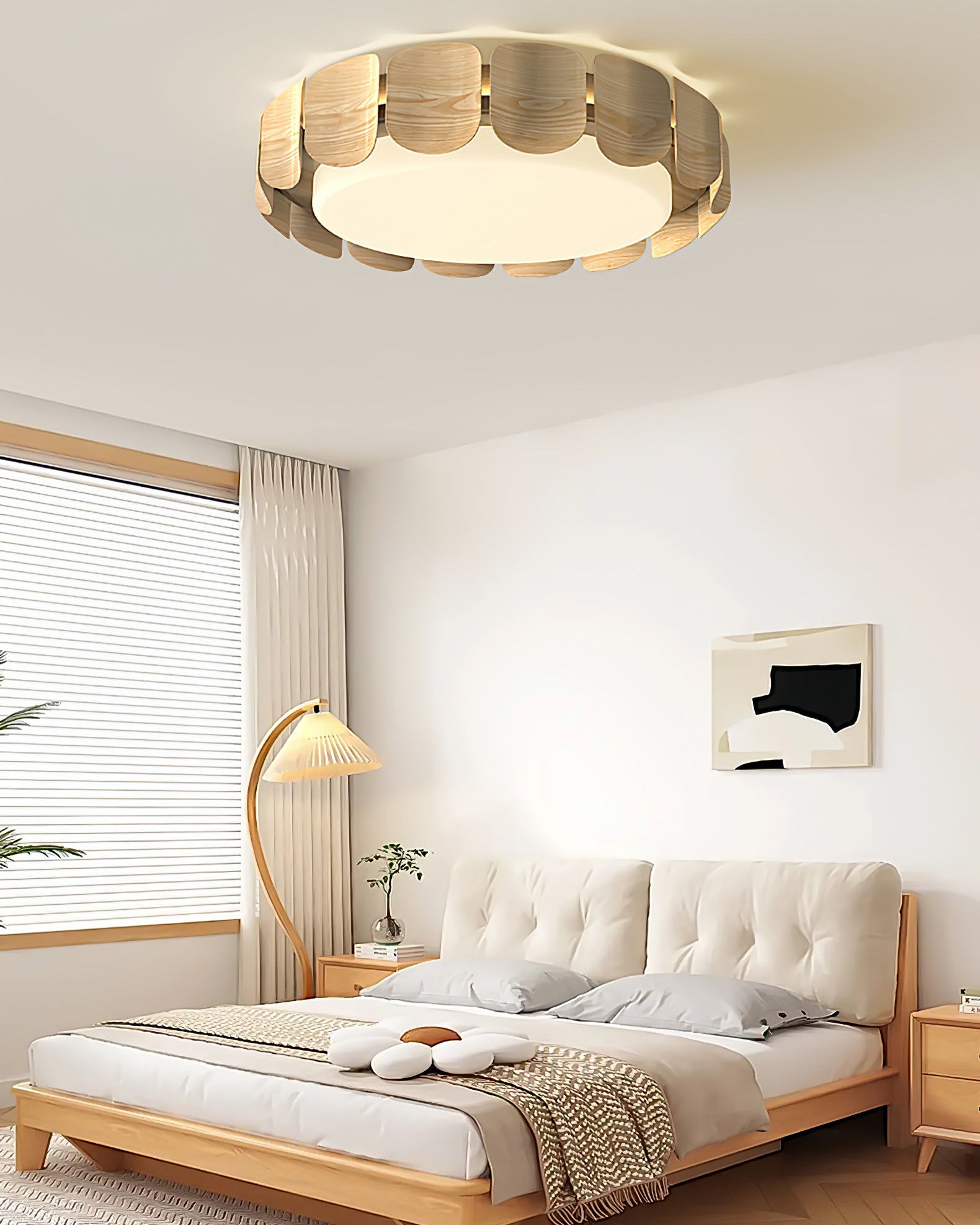 Wood Grain Pattern Ceiling Light
