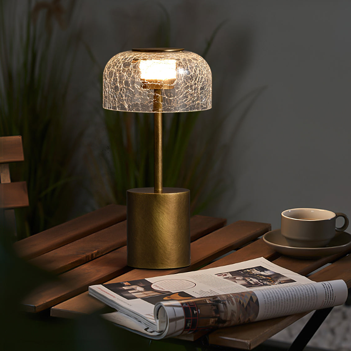 クラックル内蔵バッテリーテーブルランプ