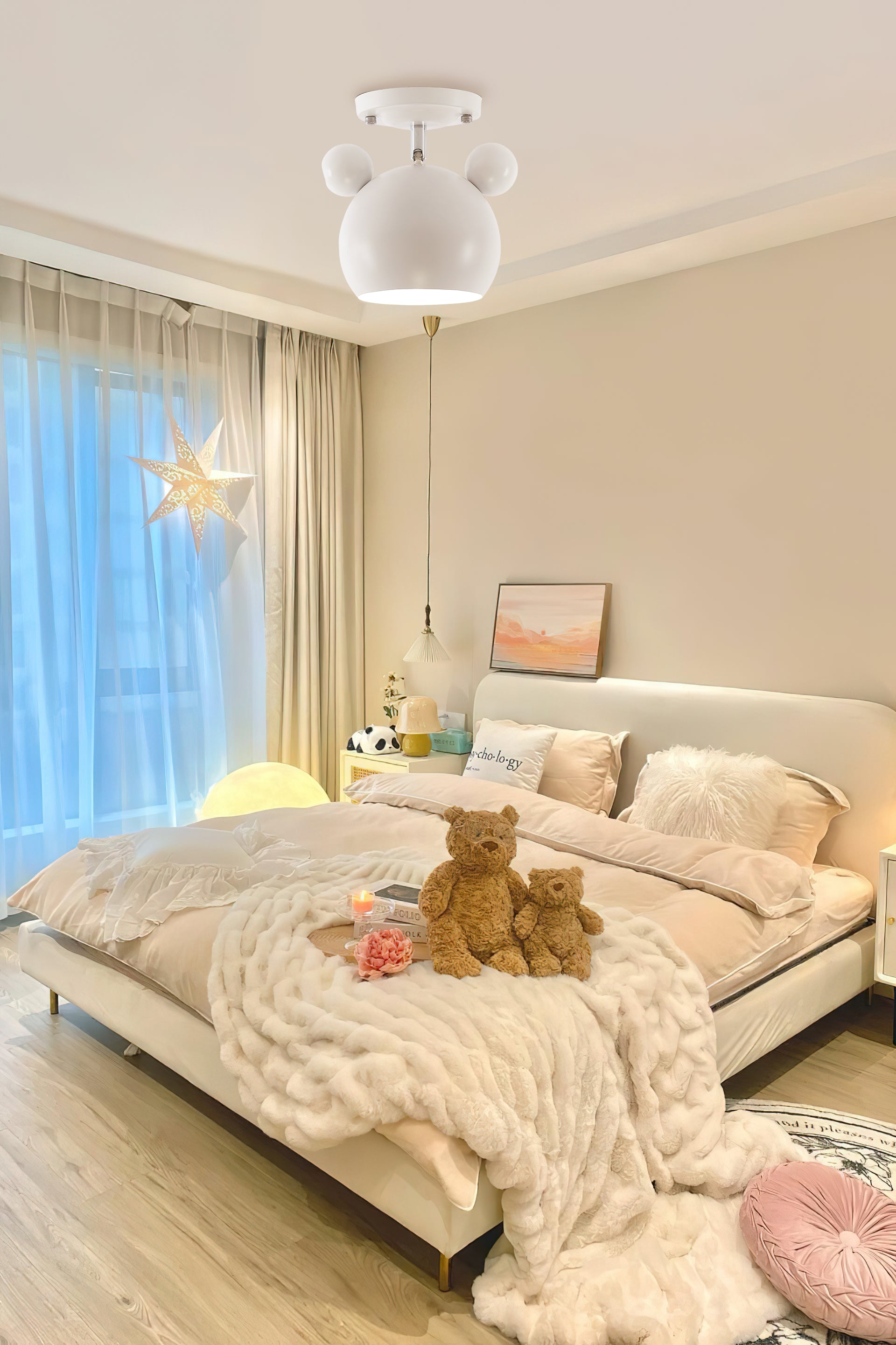 北欧マカロンアイアンシーリングランプ