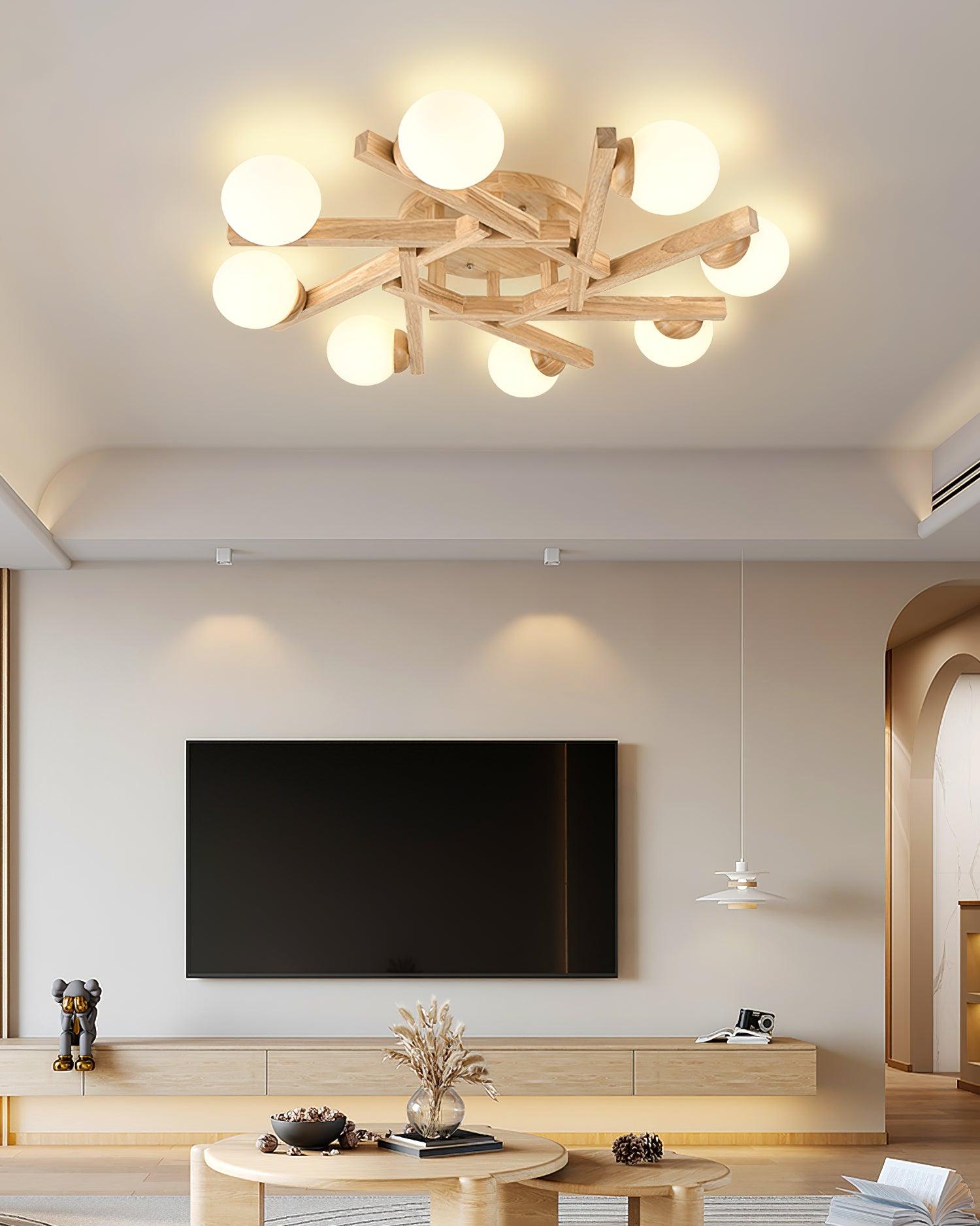 Wood Orin Ceiling Light