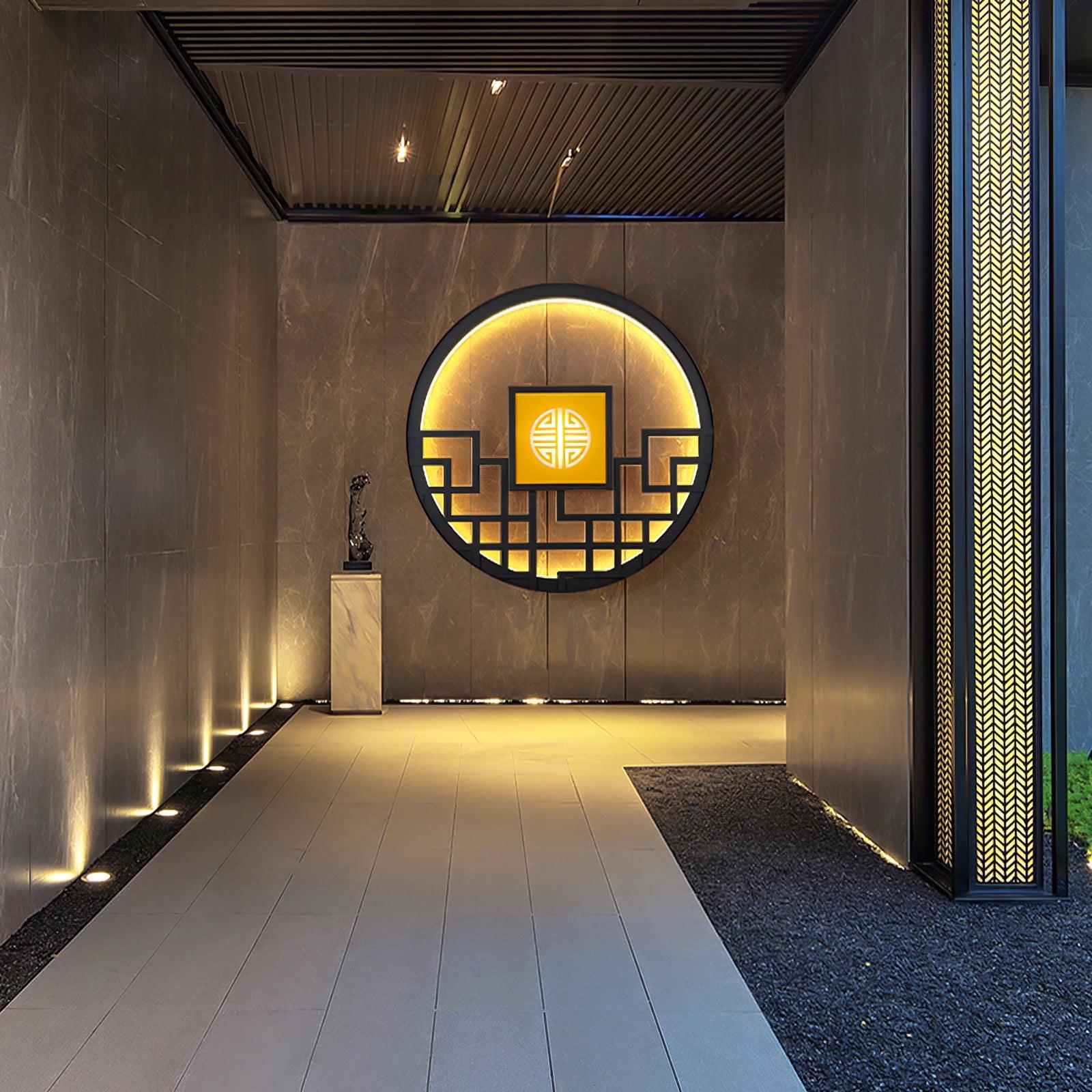 ラウンド屋外ウォールライト