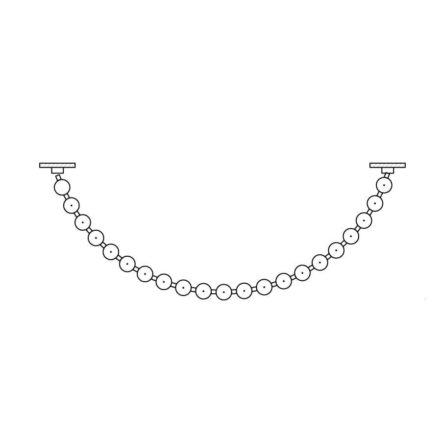 パールネックレスシャンデリア