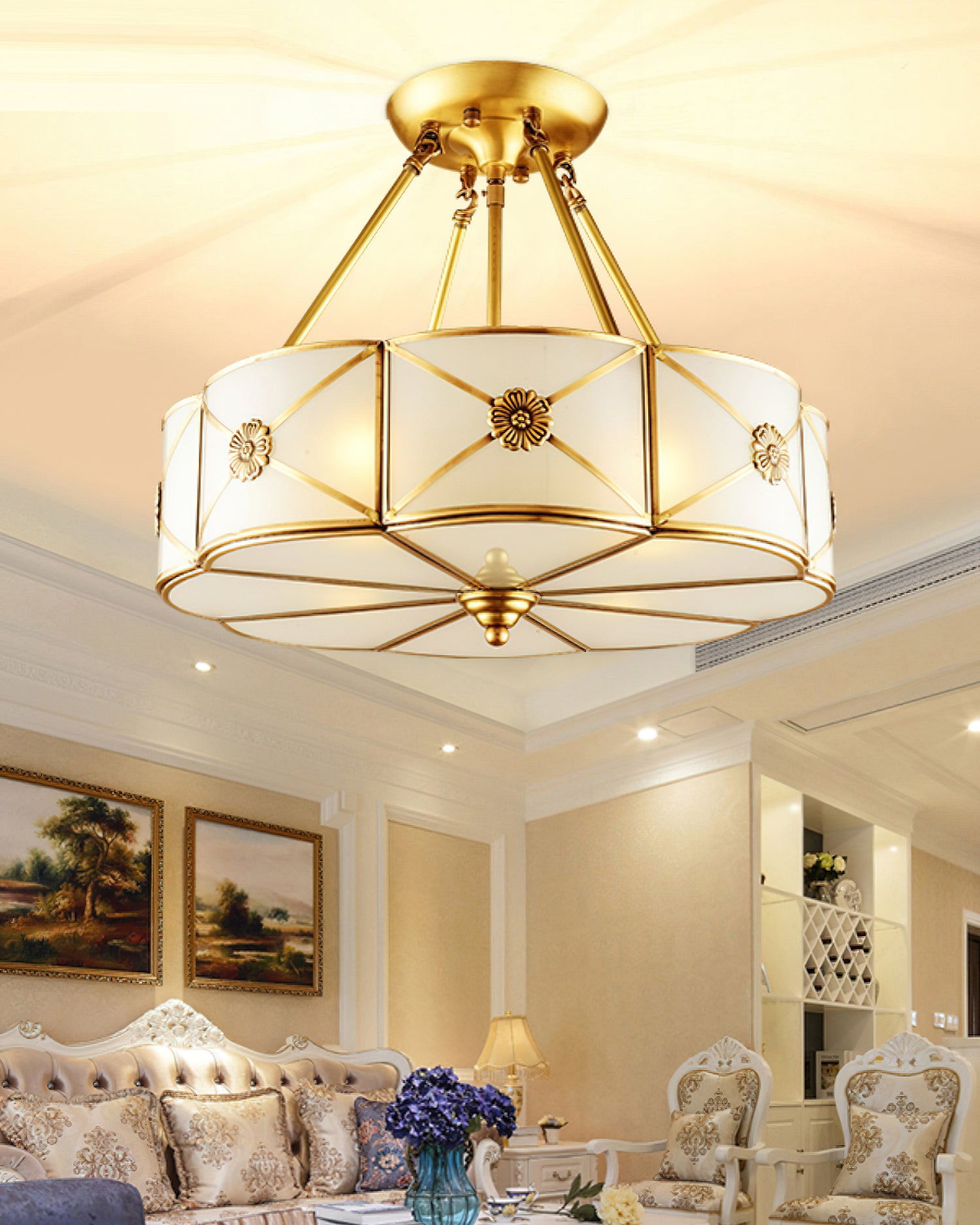 Lumalin Glass Ceiling Light