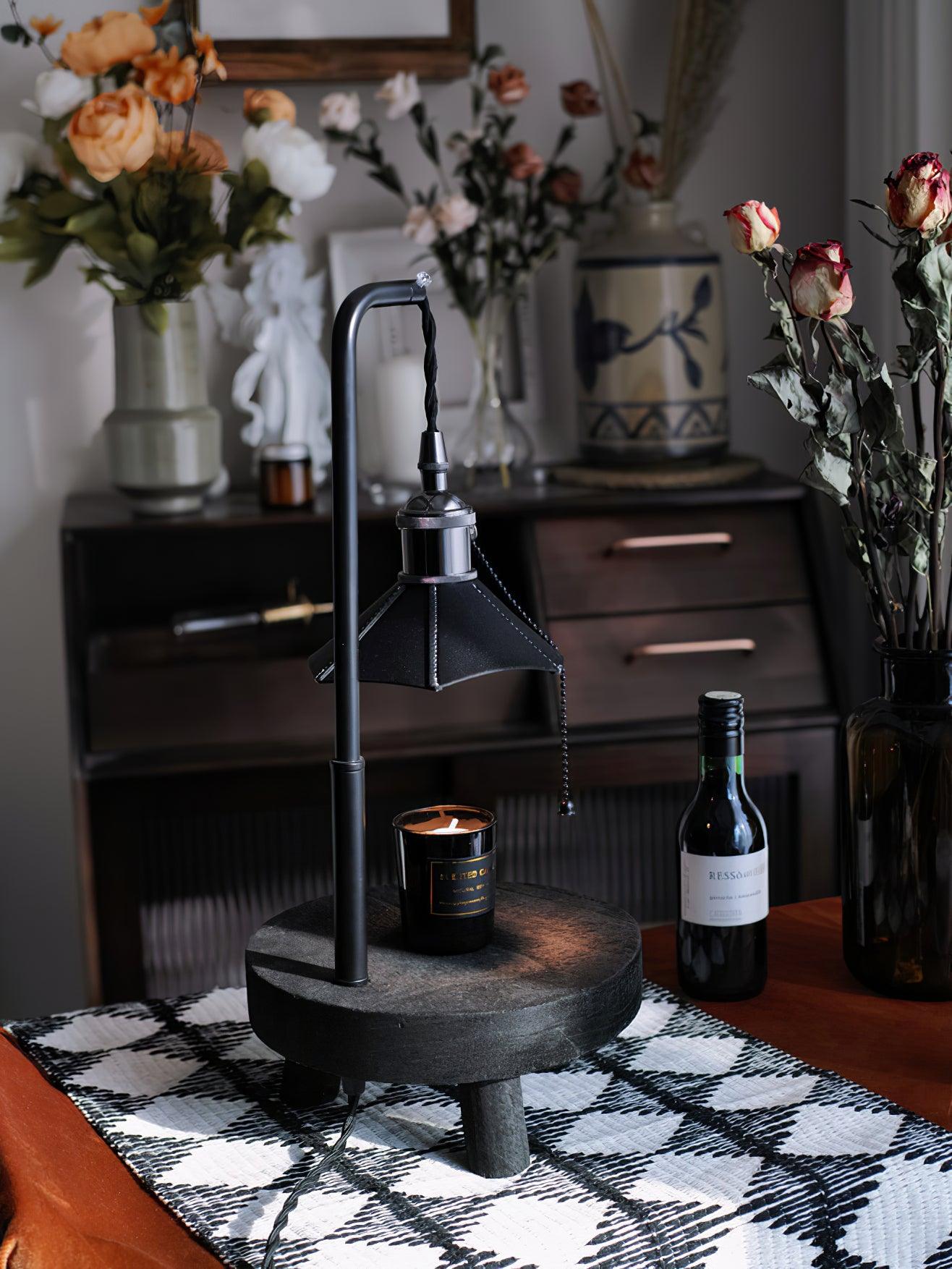 コルデロ木製スツールテーブルランプ