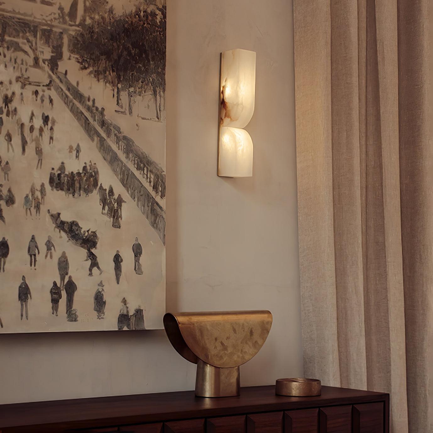 アラバスター エッセンスの壁取り付け用燭台