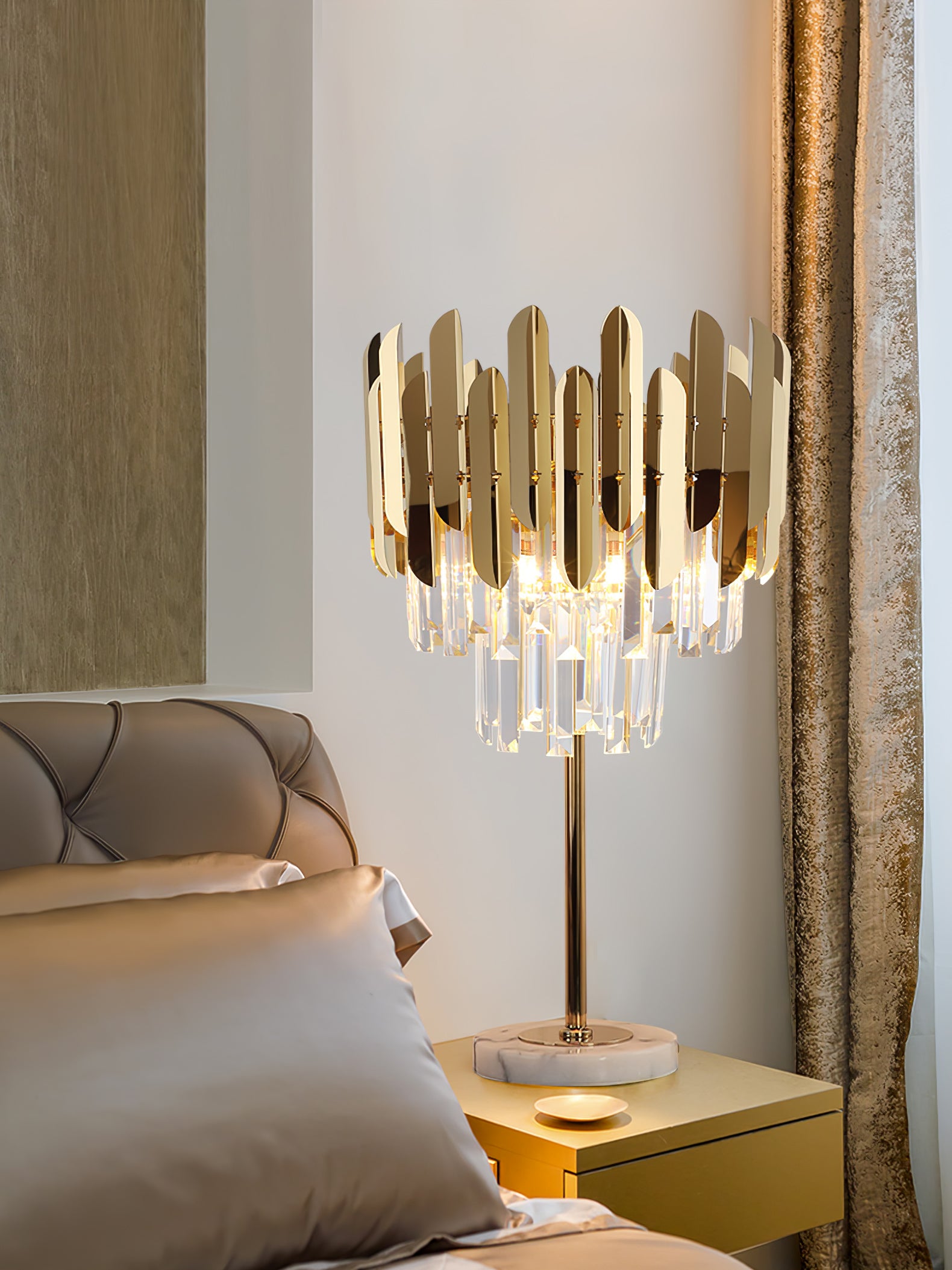 クリスタル マーブル デスクランプ