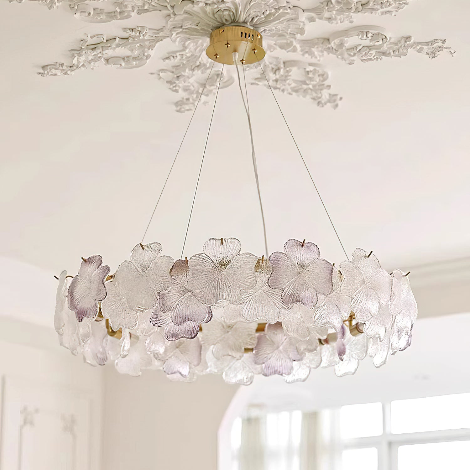 Charlotte Glass Flower Chandelier