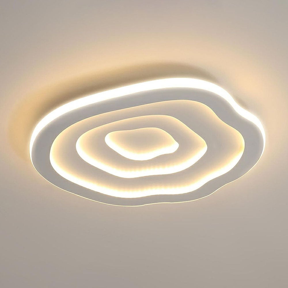 寝室用モダンなホワイトジオメトリLEDシーリングライト