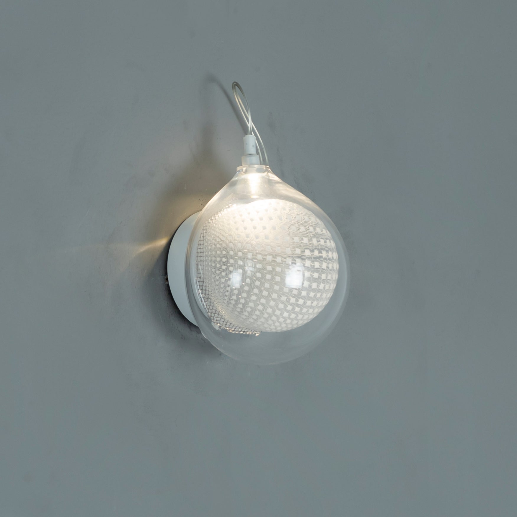 White-Clear Glass Wall Lamp