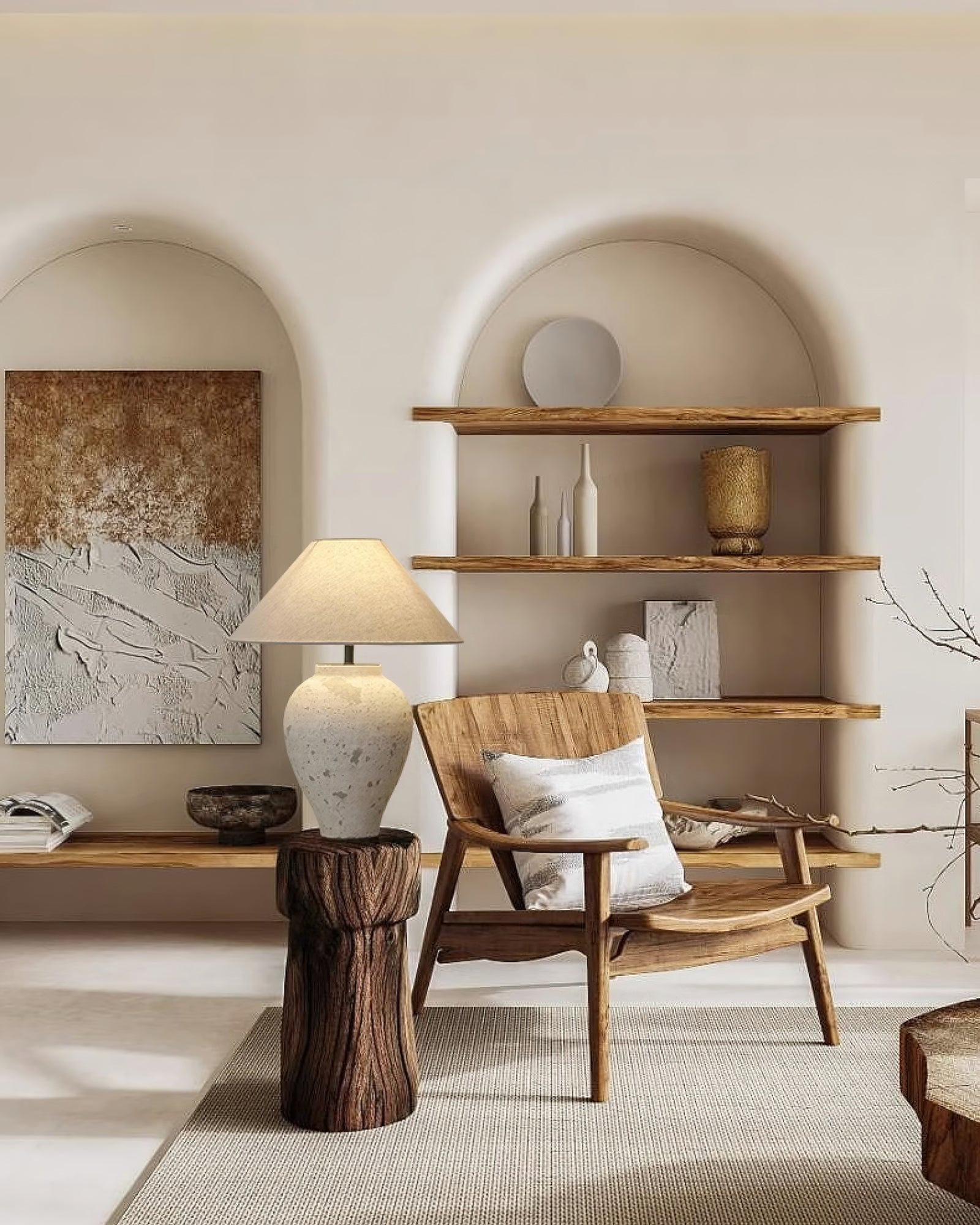 トスカーナストーンテーブルランプ