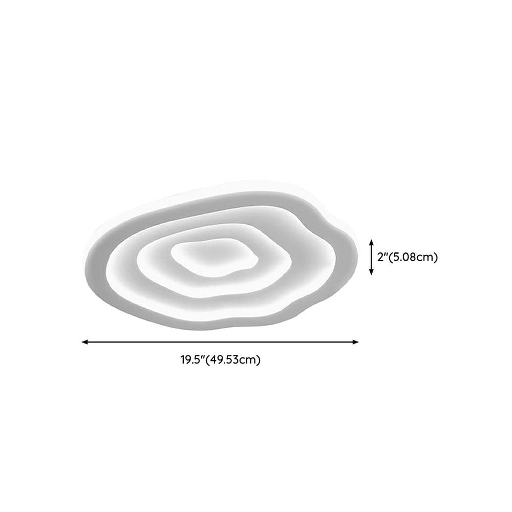 寝室用モダンなホワイトジオメトリLEDシーリングライト