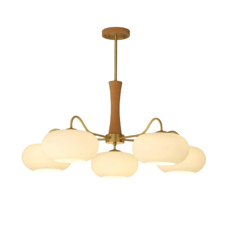 真鍮木製パーシモンシャンデリア