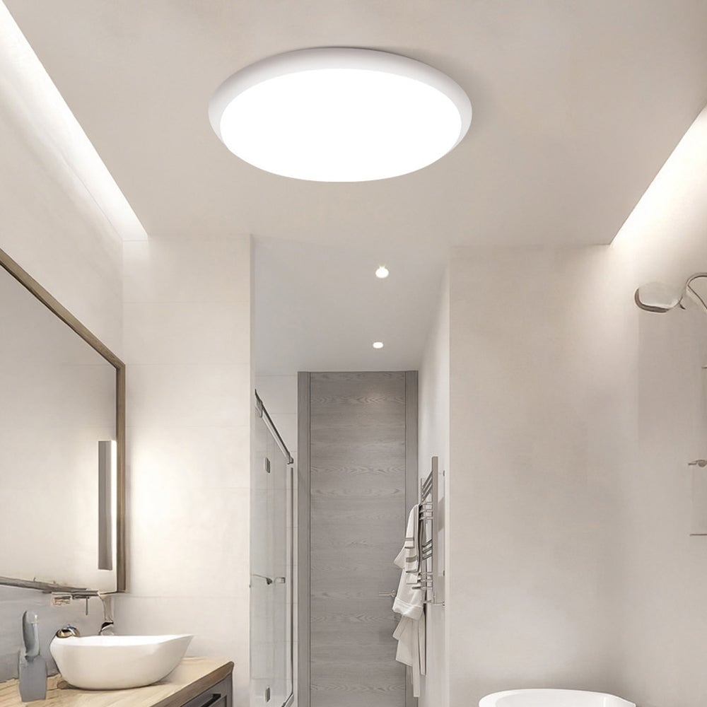 モダンな丸型ホワイトアクリルLEDリビングルーム天井照明