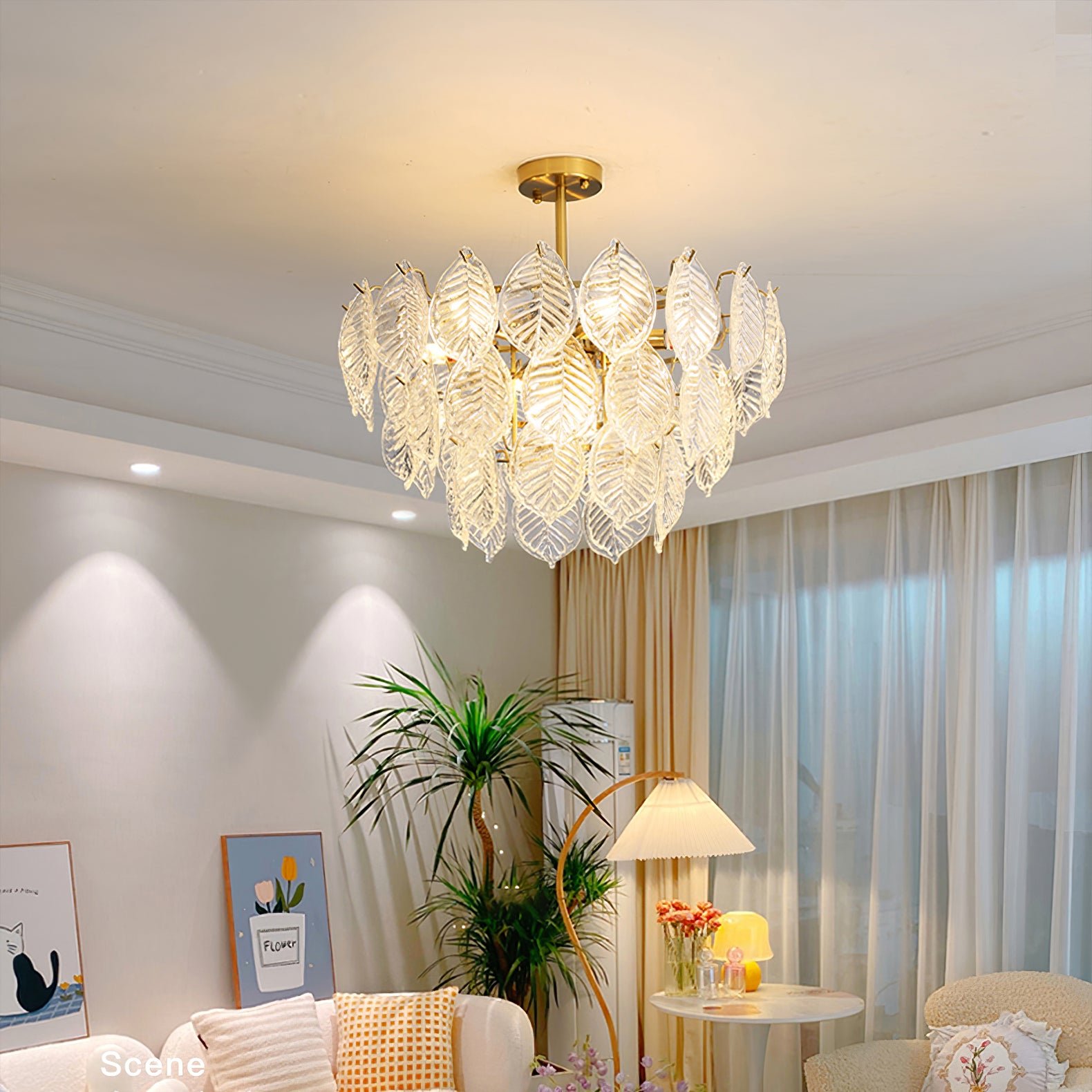 Leaf Glass Chandelier