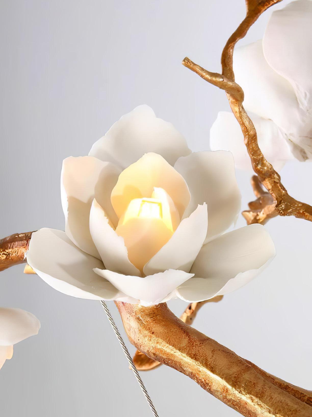 木の枝の花のシーリングランプ