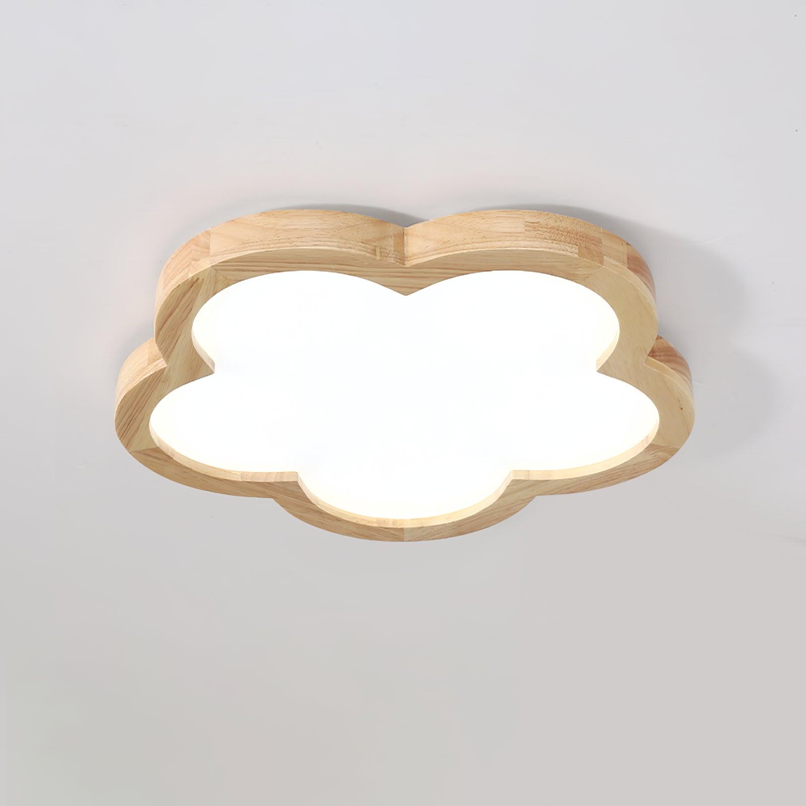 Wooden Flowers Ceiling Lamp