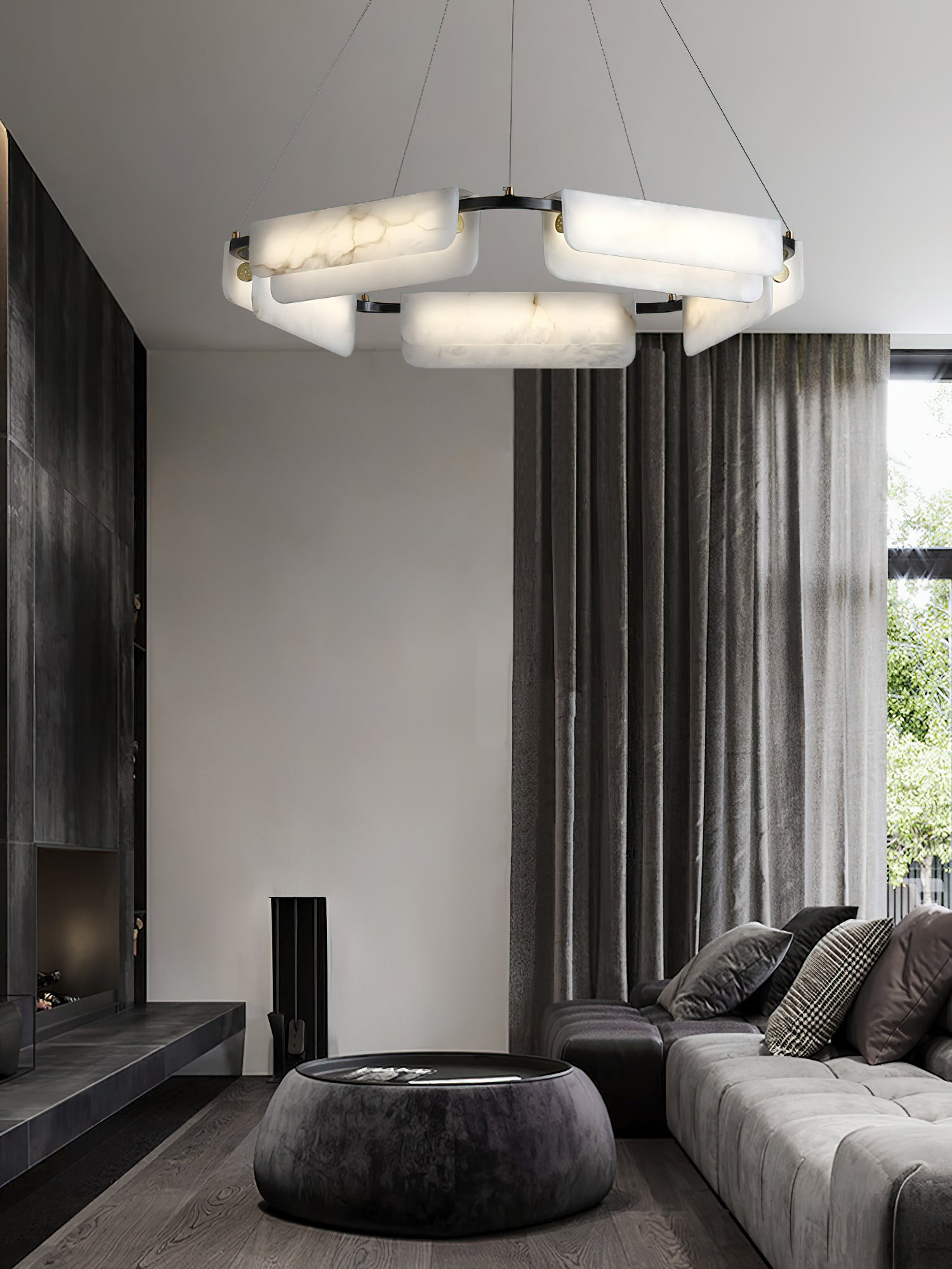 Delia Alabaster Chandelier