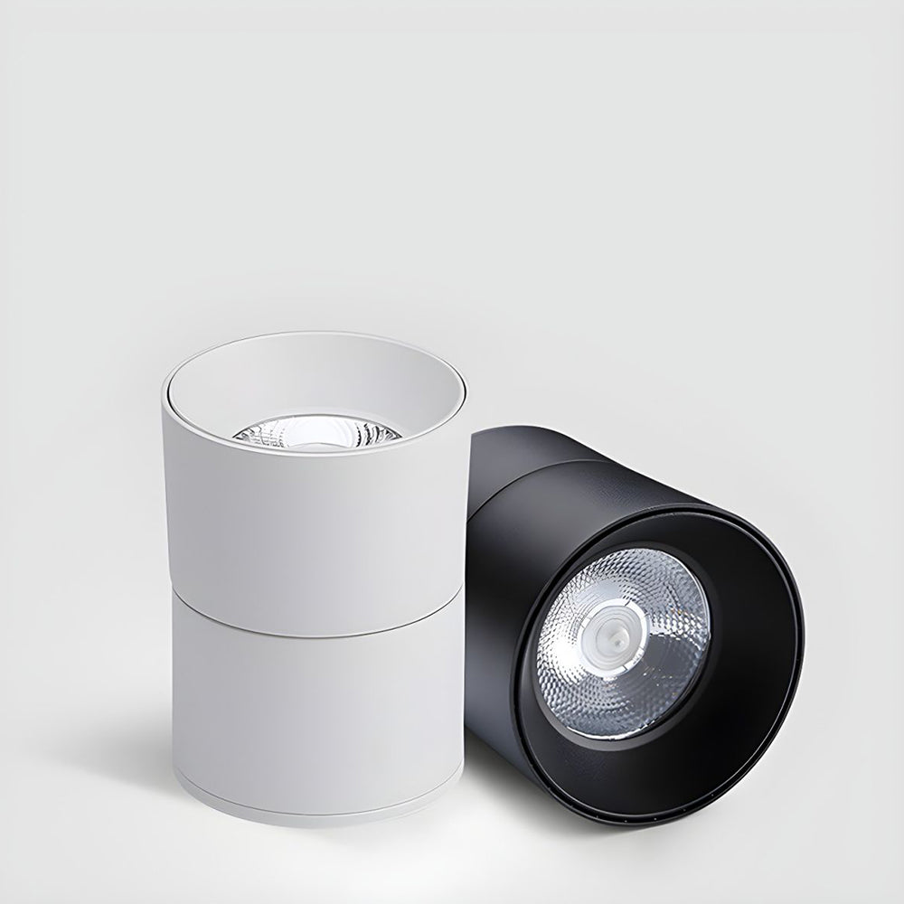 ミニマルな装飾のアルミ製ホワイト＆ブラックLED天井ダウンライト（廊下用）