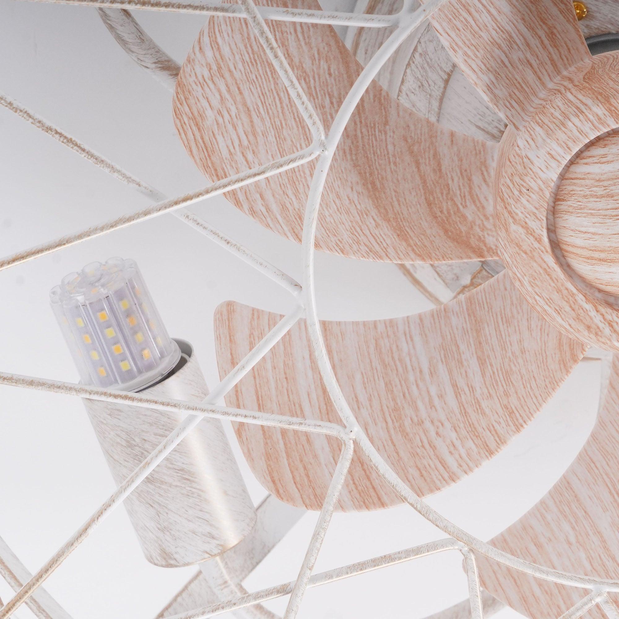 ホワイトとゴールドのメタル、リモートシーリングファンランプ付き