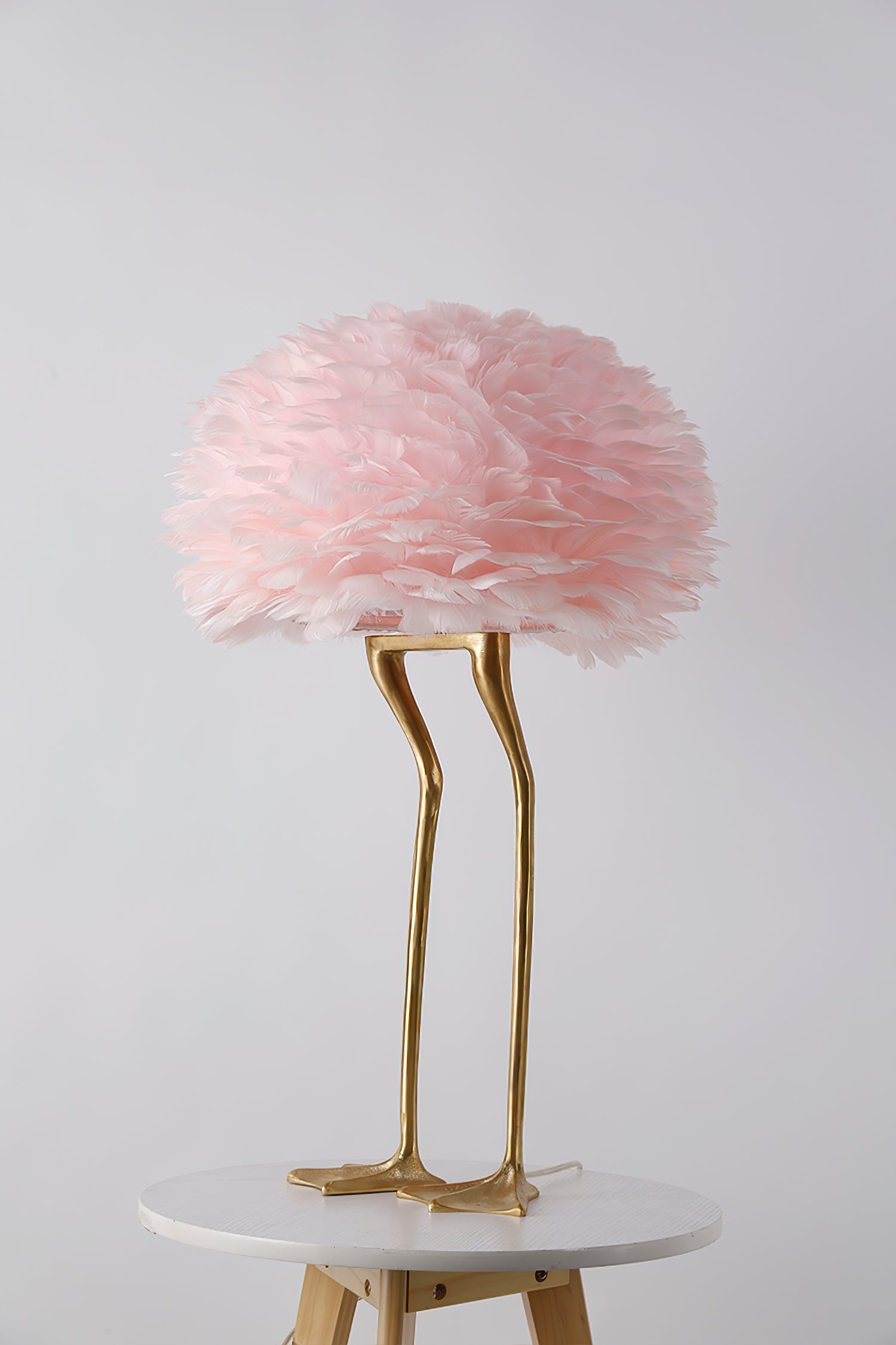 アヒルの足の羽根テーブルランプ