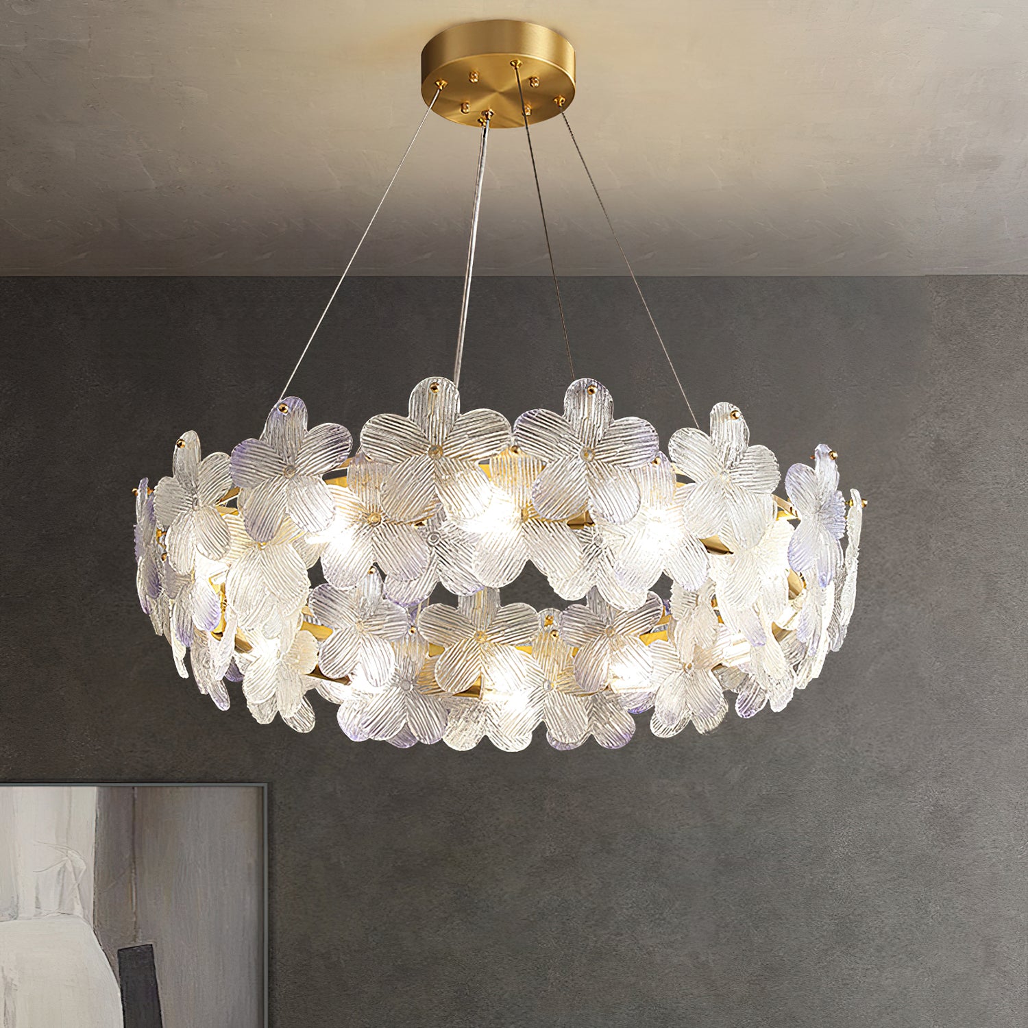 Charlotte Glass Flower Chandelier