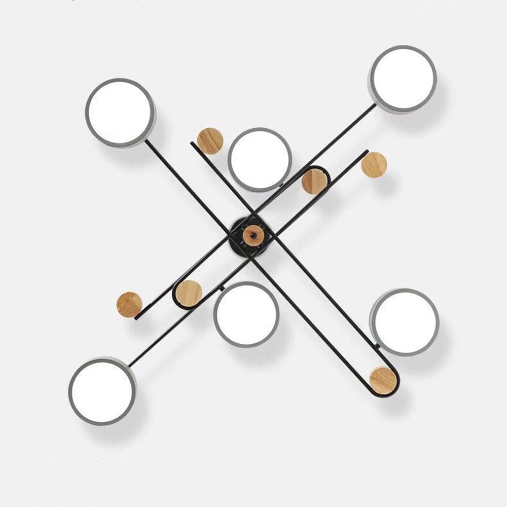 モダンなアイアンリビングルームマルチライトLEDシーリングライト