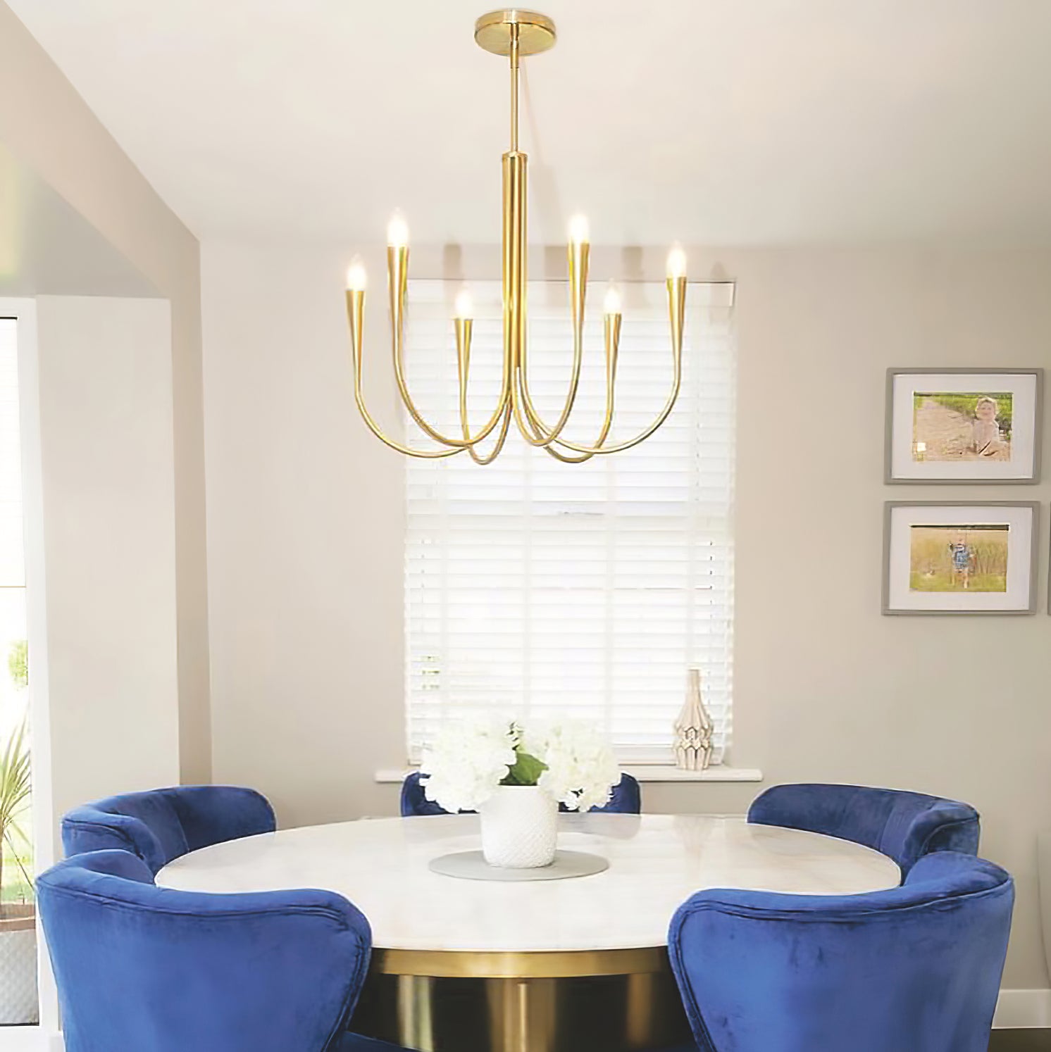 スウープアームシャンデリア