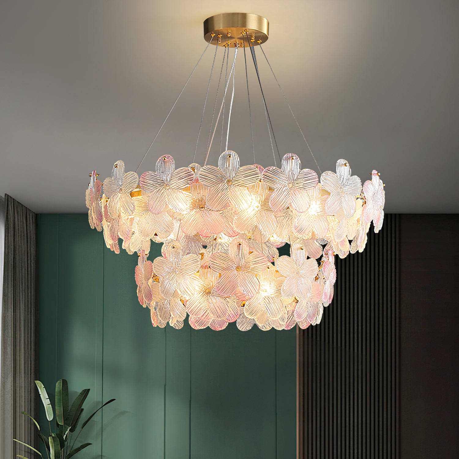 Charlotte Glass Flower Chandelier